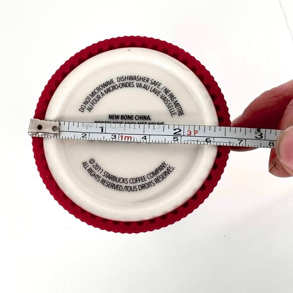 Starbucks Via Ready Brew Red White 237mL/8oz Ceramic To Go Tumbler Coffee Tea‎ - Picture 11 of 12